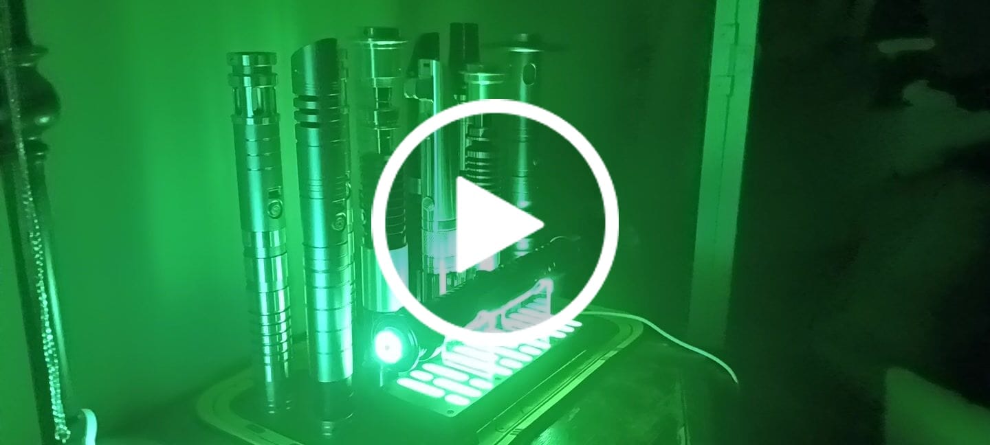 Customer video review of RGB Single Saber Display Stand