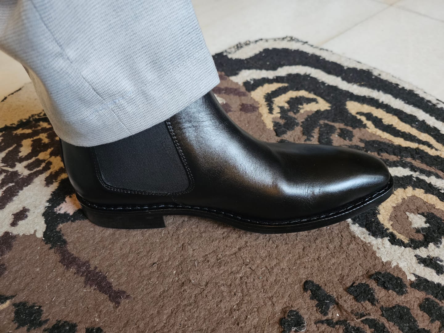 Customer photo review of Goodyear Welted - Chelsea Boot - Black