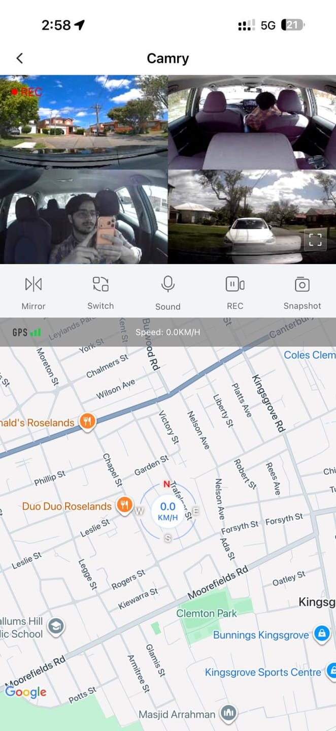 Customer photo review of Redtiger F17 Plus 4 Channels 2.7K Sony STARVIS 2 5.8 Ghz Wifi Touch Screen Dash Cam