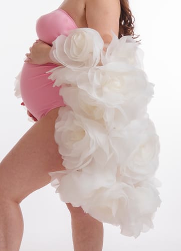 Customer photo review of 3d Flower Cape Personalized Cape for Women Elegant Wedding Cover Up Maternity Dress Photo Shoot YW250011