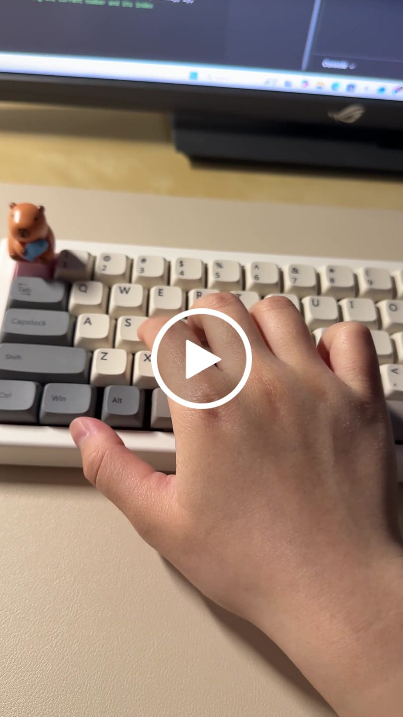 Customer video review of KEYGEEK Y2 LINEAR SWITCH FACTORY LUBED (10PCS)