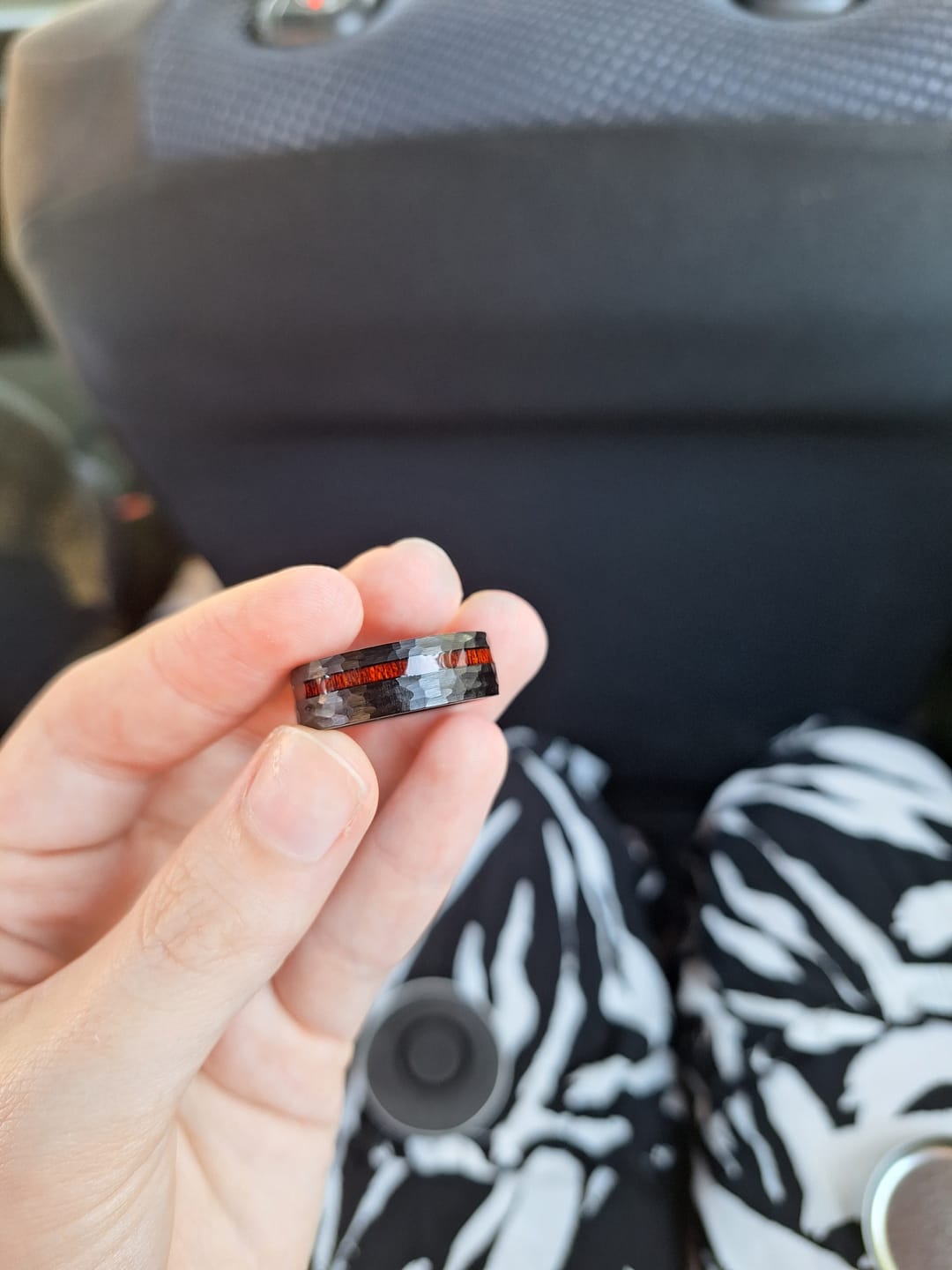 Customer photo review of Luke Skywalker (Hammered) - Rosewood Men's Tungsten Ring