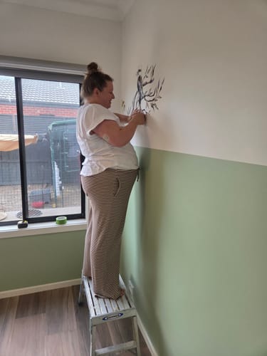 Customer photo review of Flowering Gum Tree Wall Decal Set (Gold)