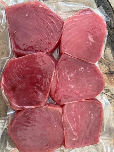 Customer photo review of Yellowfin Tuna Loin Steaks (High Grade Frozen)