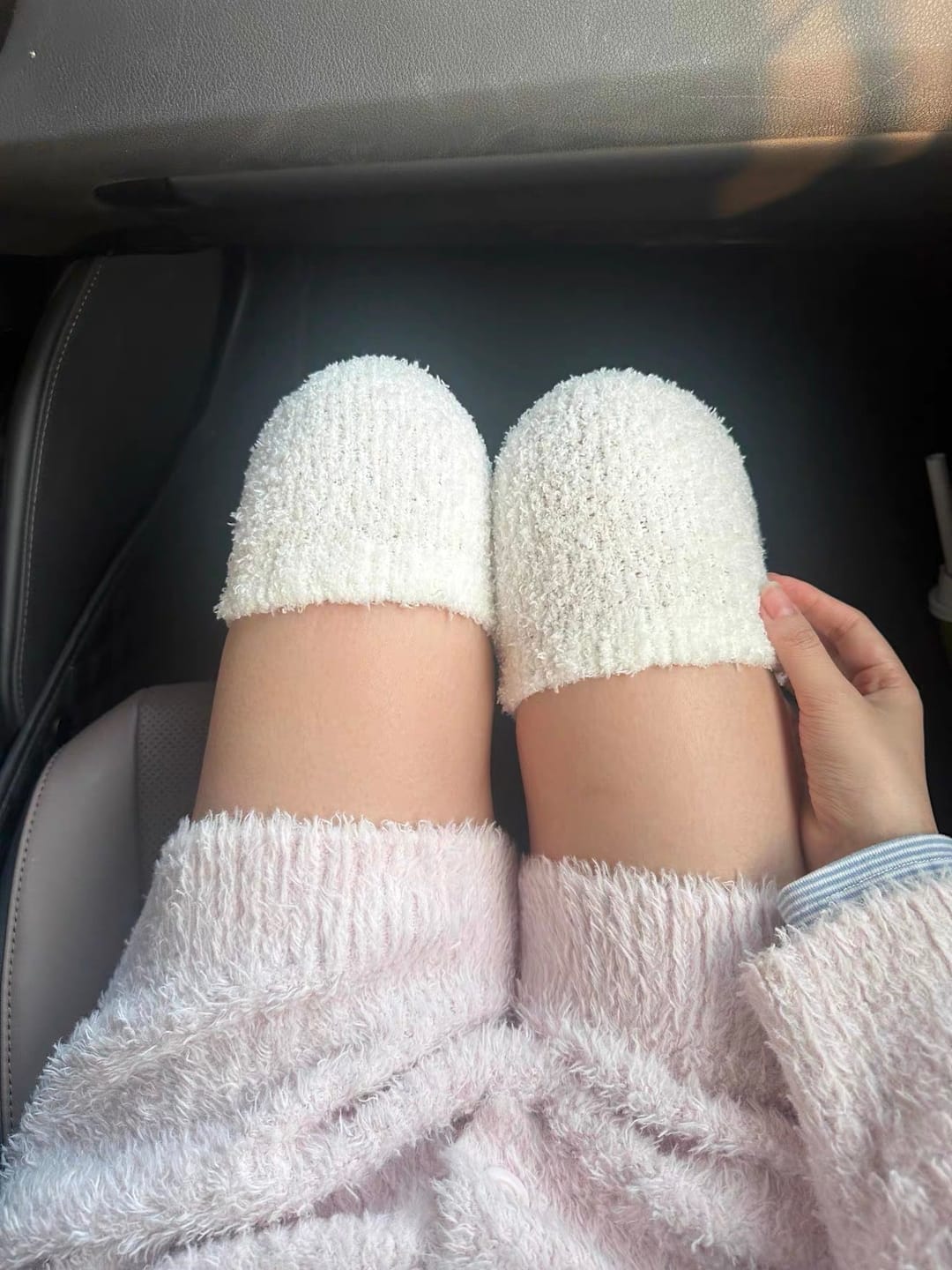 Customer photo review of Cloud Slides - Cozy Fluffy Socks