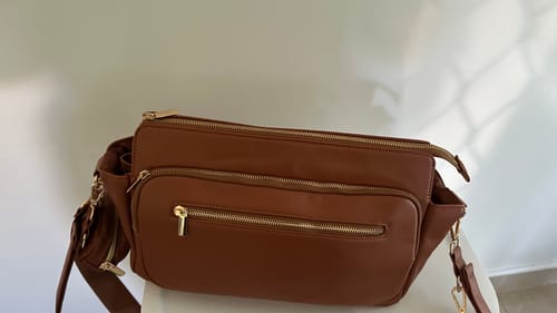 Customer photo review of LuxeLittleOne™ Vegan Leather Pram Caddy