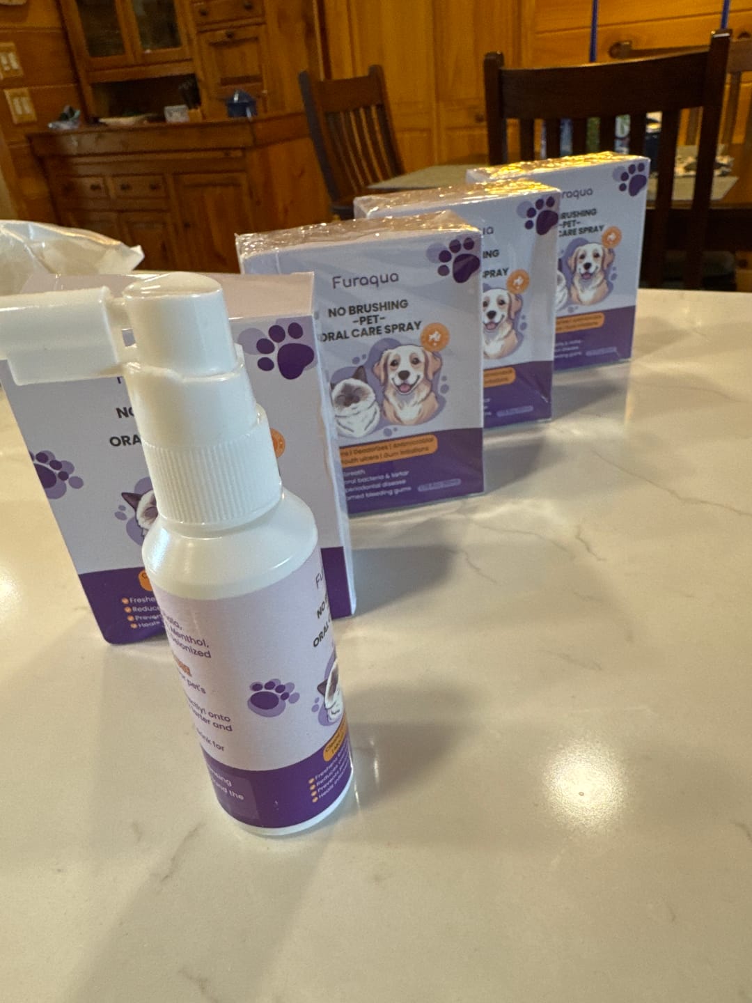Customer photo review of Pet Dental Spray by Furaqua || Veterinarian Recommended 🏆