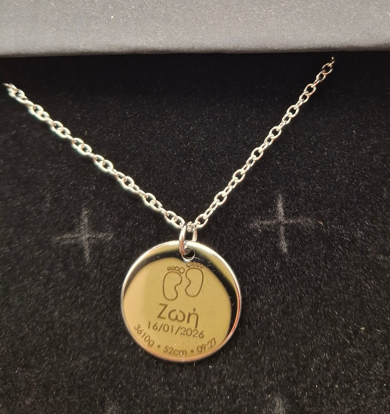 Customer photo review of Necklace: Newborn