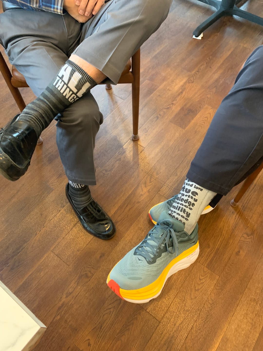 Customer photo review of Amazing Grace Hymn - Bible Verse Crew Socks