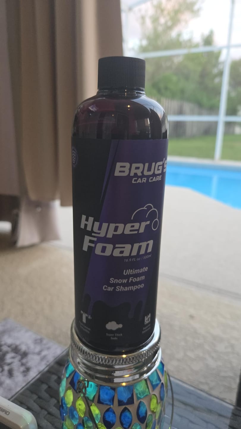 Customer photo review of Brug’s HyperFoam – Thickest Snow Foam Car Wash Soap | Berry Scented | Ultra High Foaming Shampoo for Car Wash