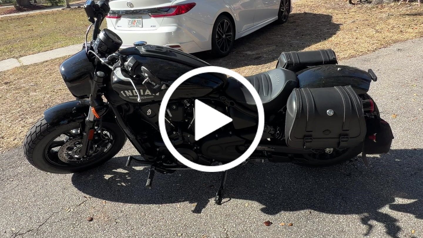 Customer video review of 25L - SpiritBlade Large Indian Scout Bobber Leather Motorcycle Saddlebags