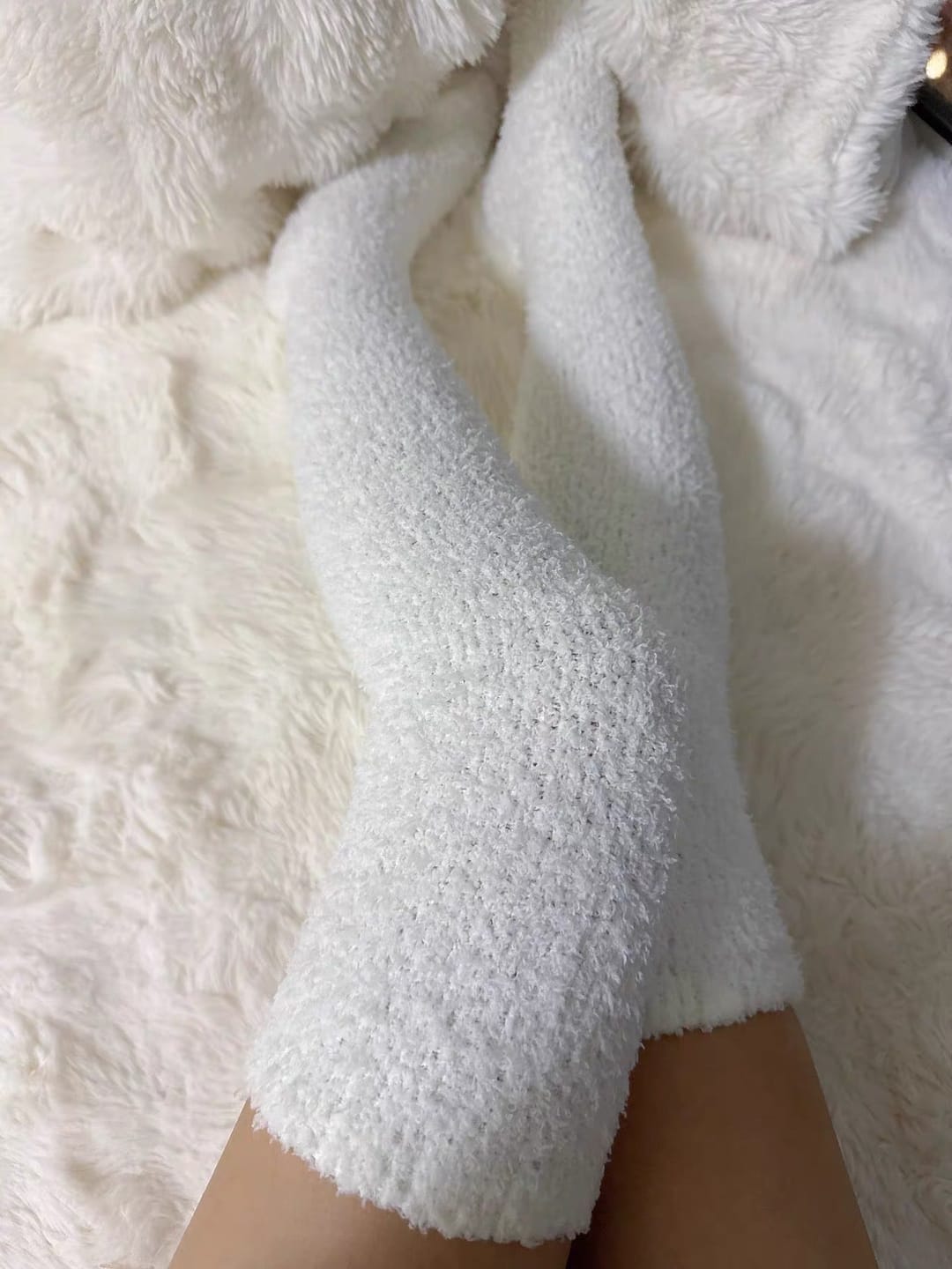 Customer photo review of Cloud Slides - Cozy Fluffy Socks