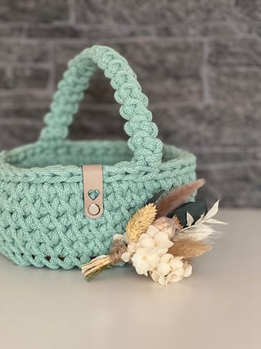 Customer photo review of Label Set mit Herz Ausschnitt - Häkelkorb Label - aus Kunstleder