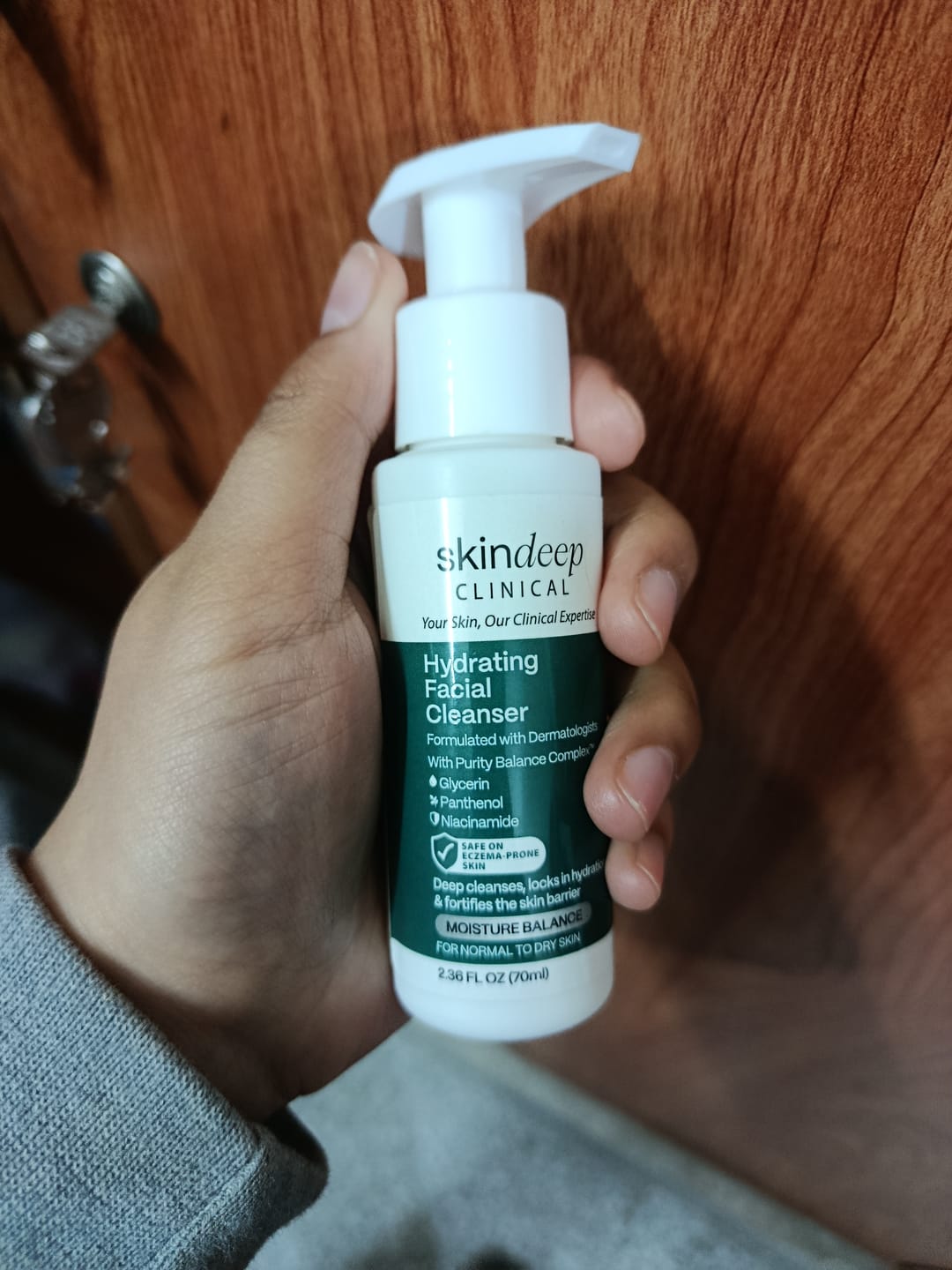 Customer photo review of Hydrating Facial Cleanser