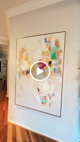 Customer video review of Plaster Art Texture Painting #SG182