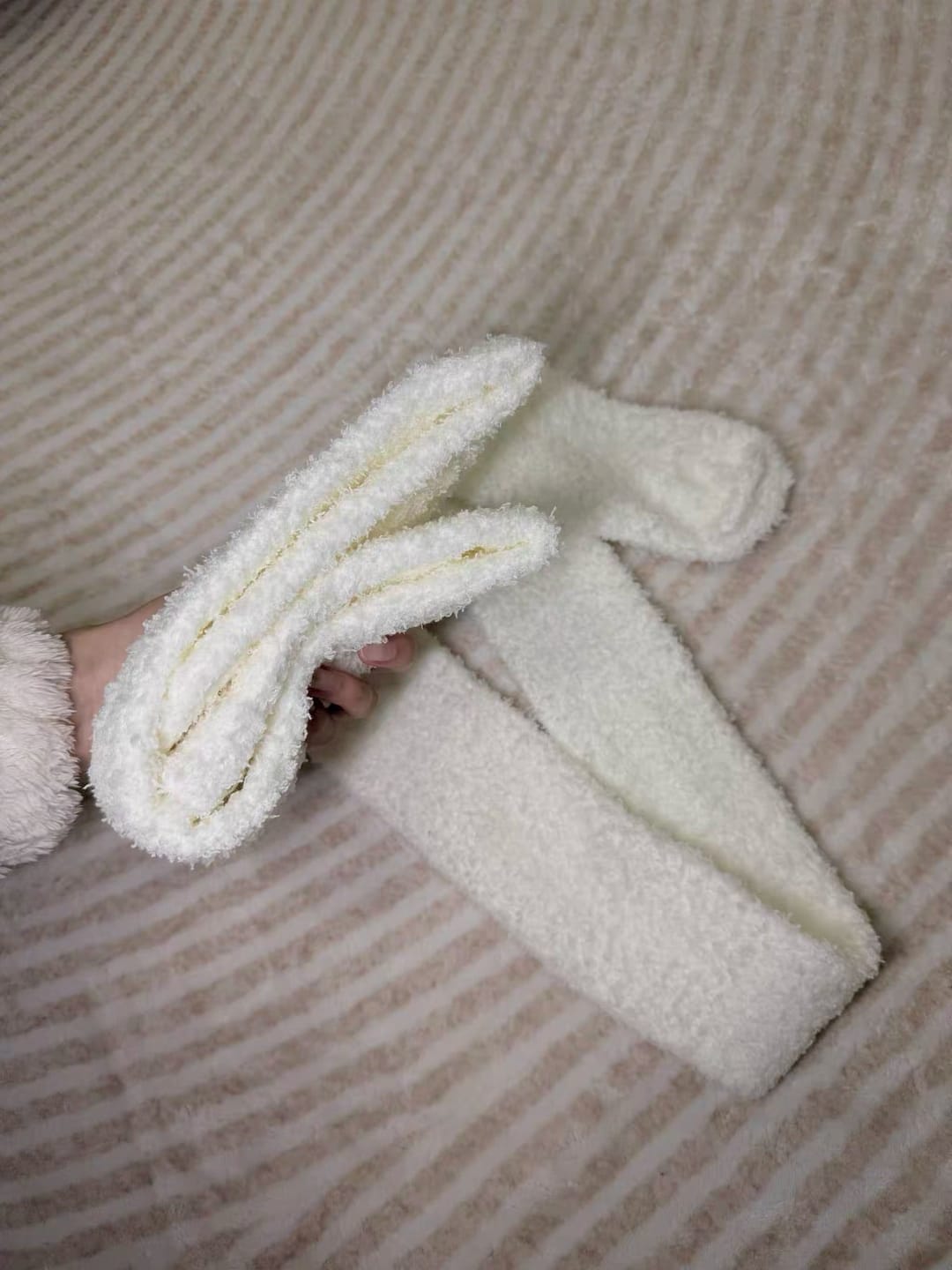 Customer photo review of Cloud Slides - Cozy Fluffy Socks
