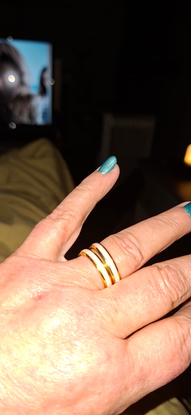 Customer photo review of The Golden White Opal 4mm Wonder Ring