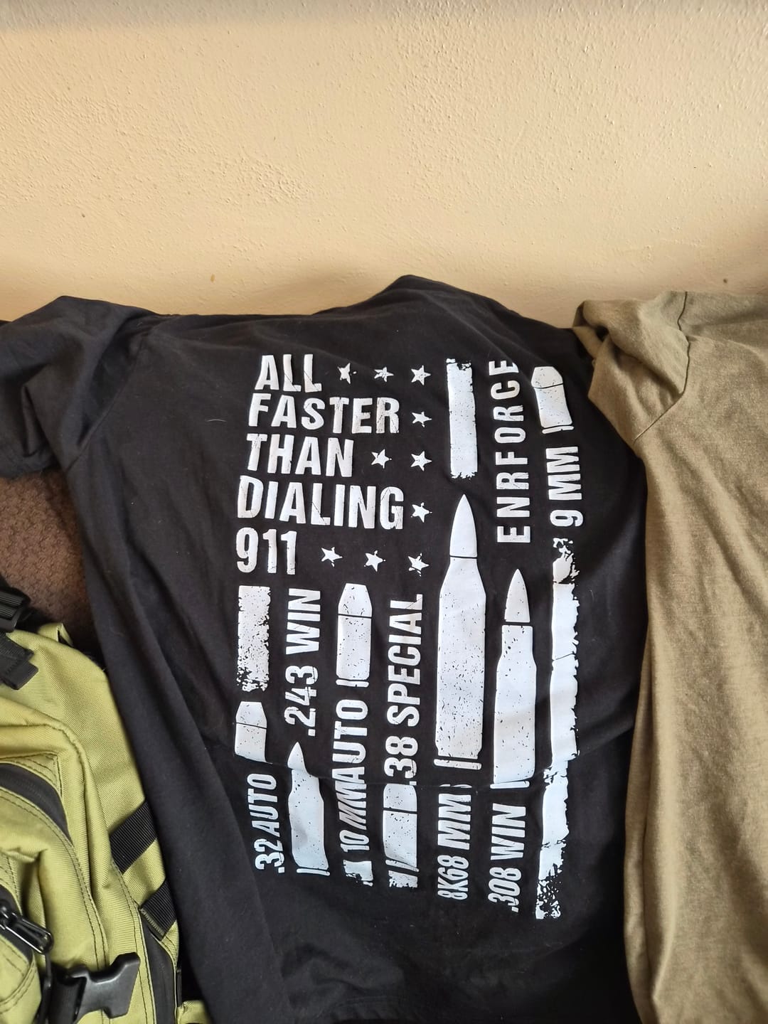 Customer photo review of All Faster Than Dialing 911 Tee