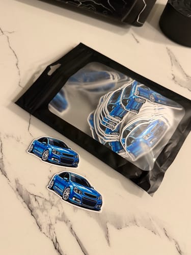 Customer photo review of 200 2.5" Custom Vinyl Stickers