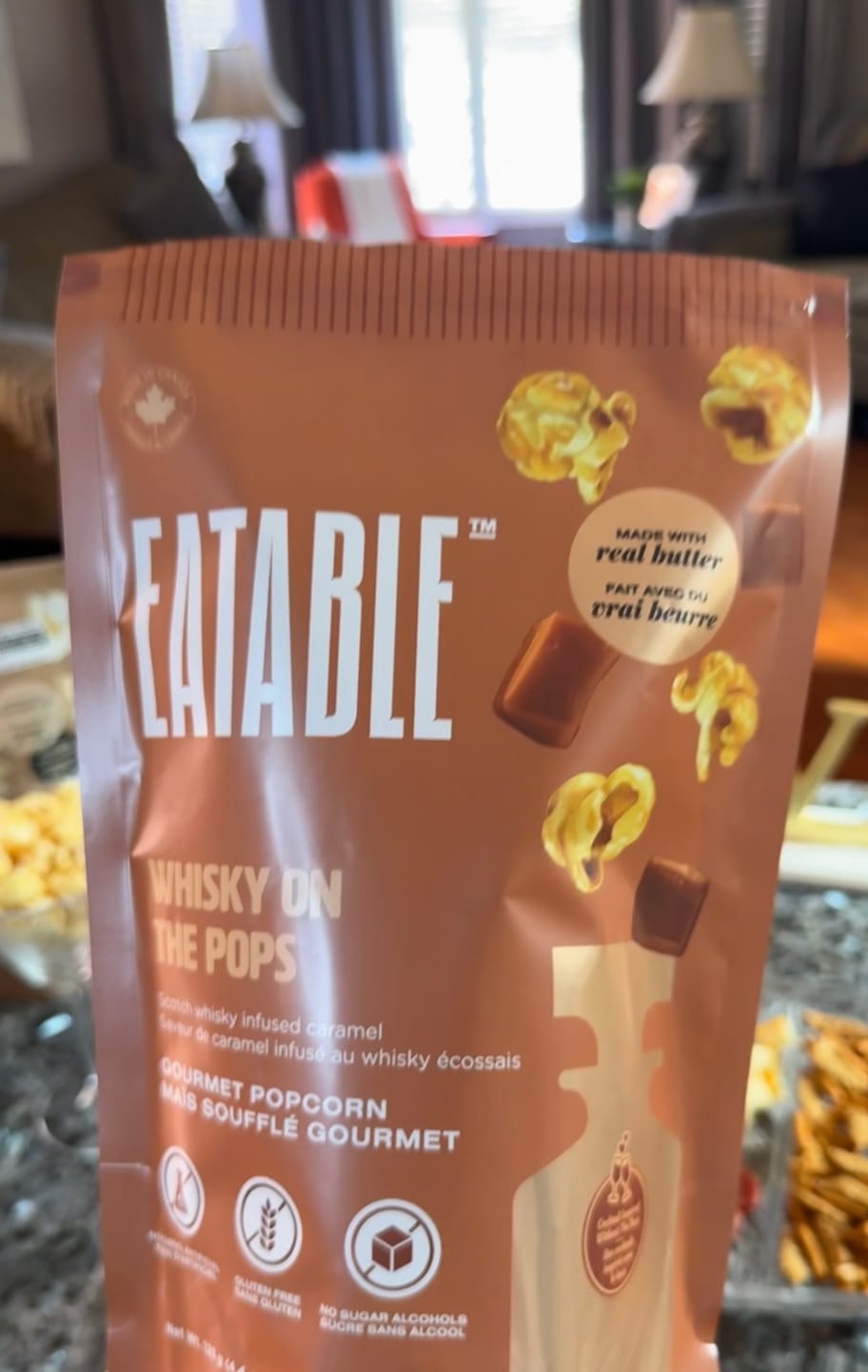 Customer photo review of Whisky on the Pops (125g) - Scotch Infused Caramel Popcorn