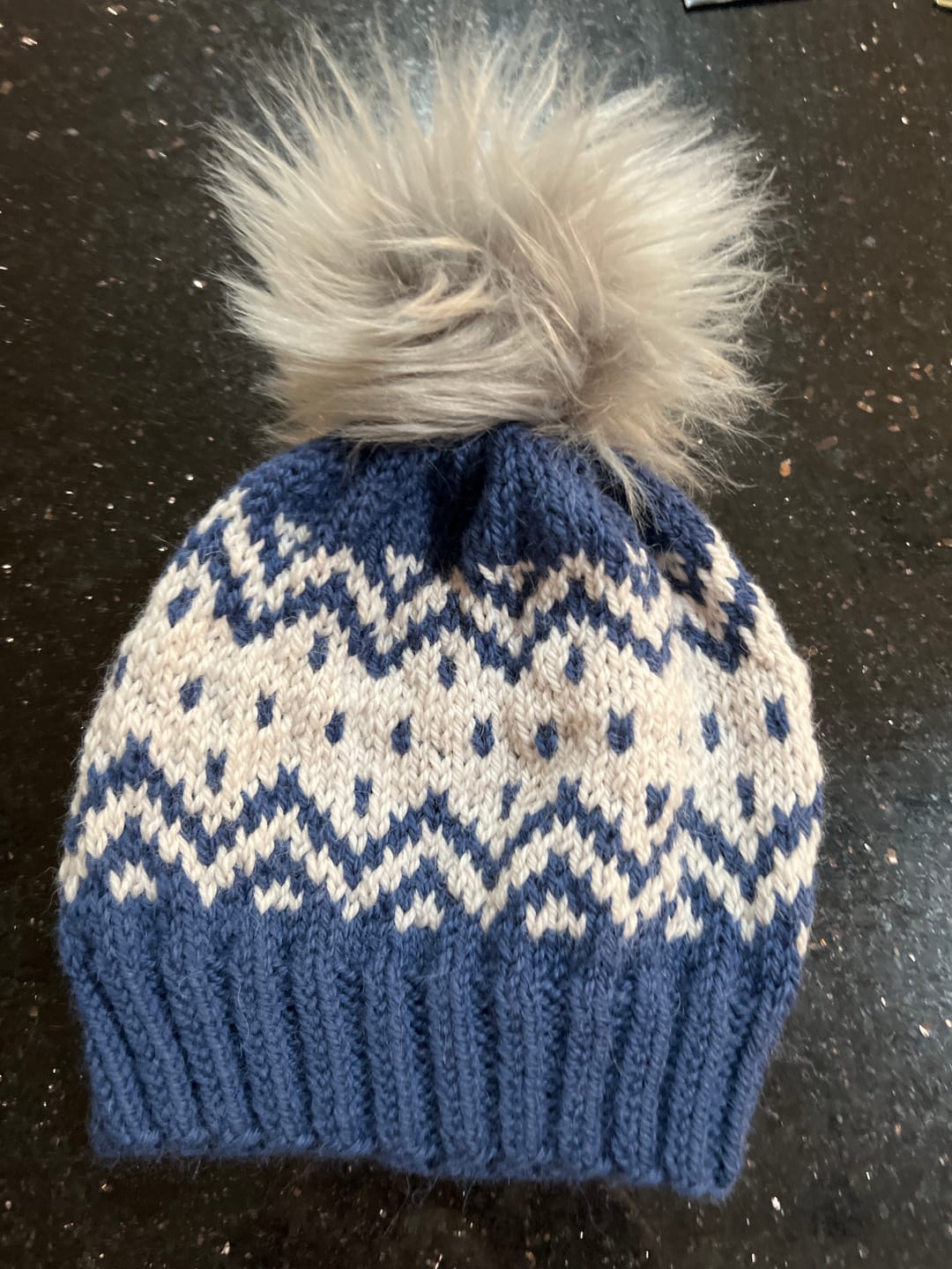 Customer photo review of ROCKY MOUNTAIN Hat - PDF Knitting Pattern
