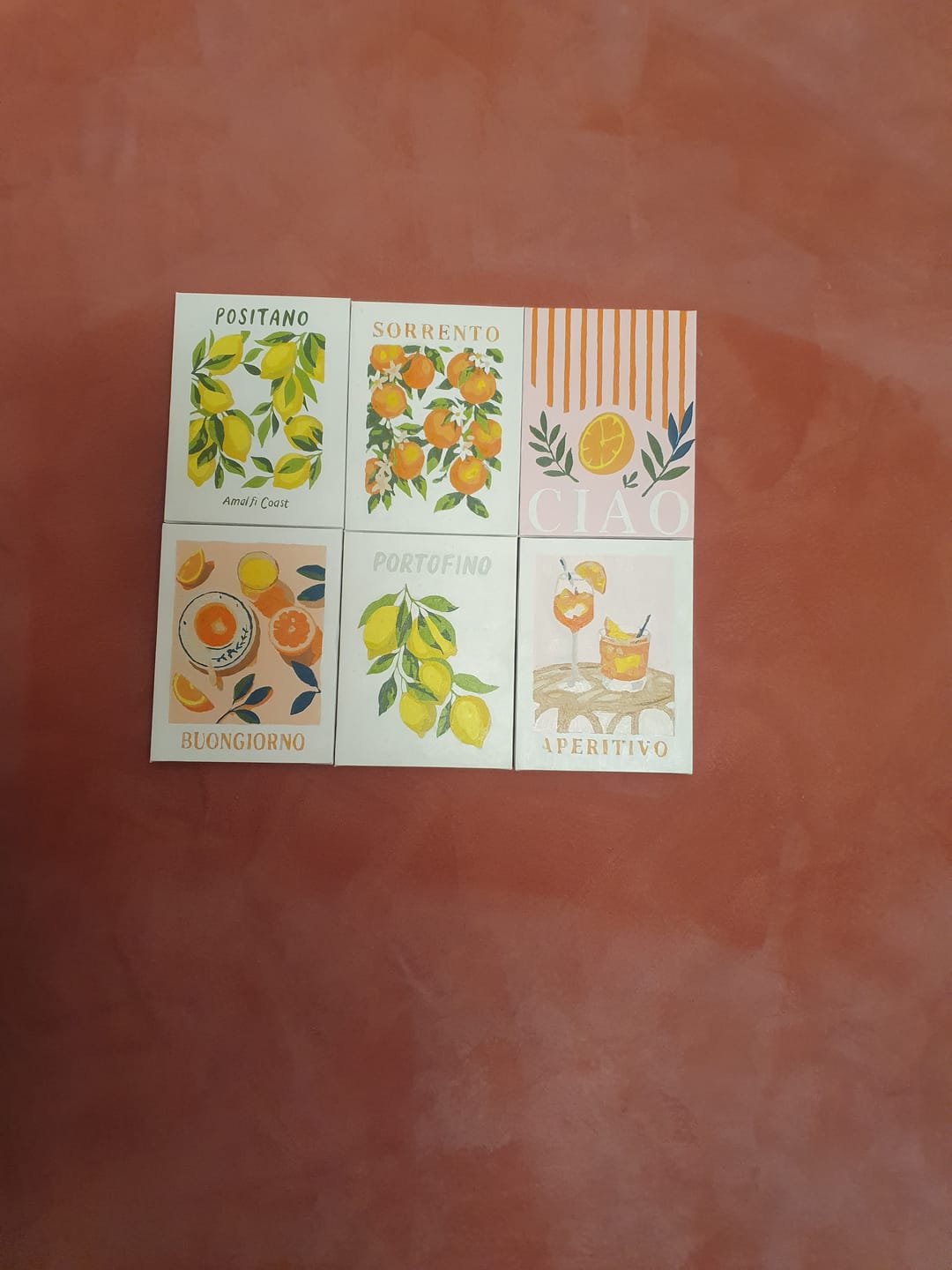 Customer photo review of 6 Mini Paintings - Italian Fruit & Drinks Set