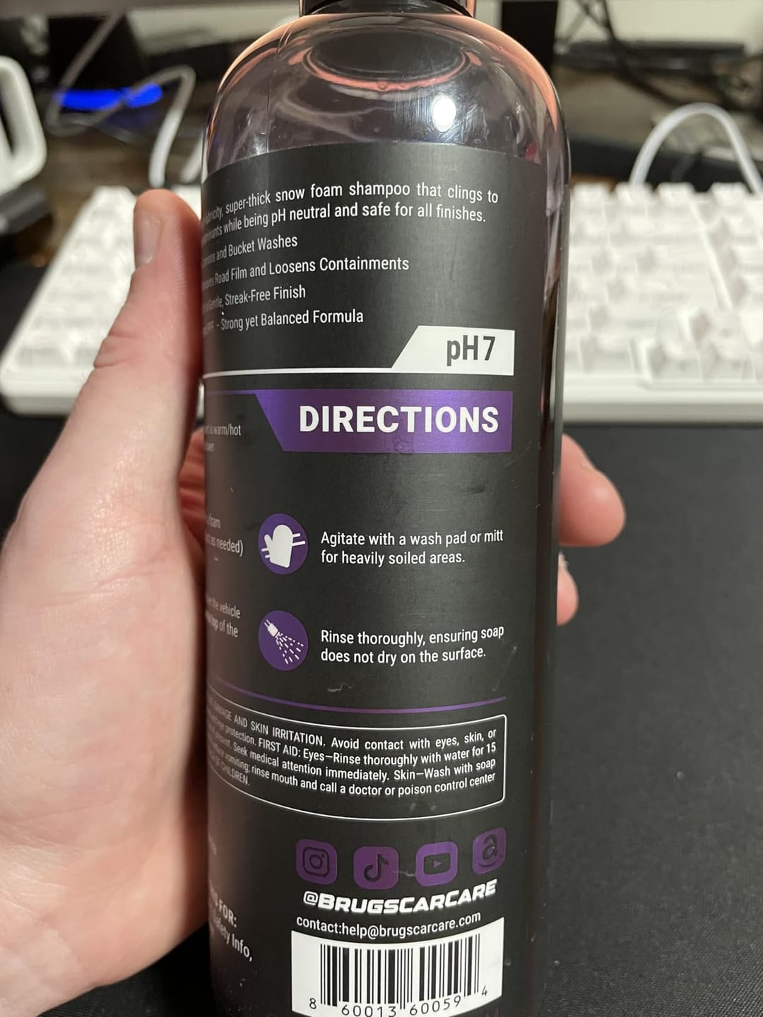 Customer photo review of Brug’s HyperFoam – Thickest Snow Foam Car Wash Soap | Berry Scented | Ultra High Foaming Shampoo for Car Wash