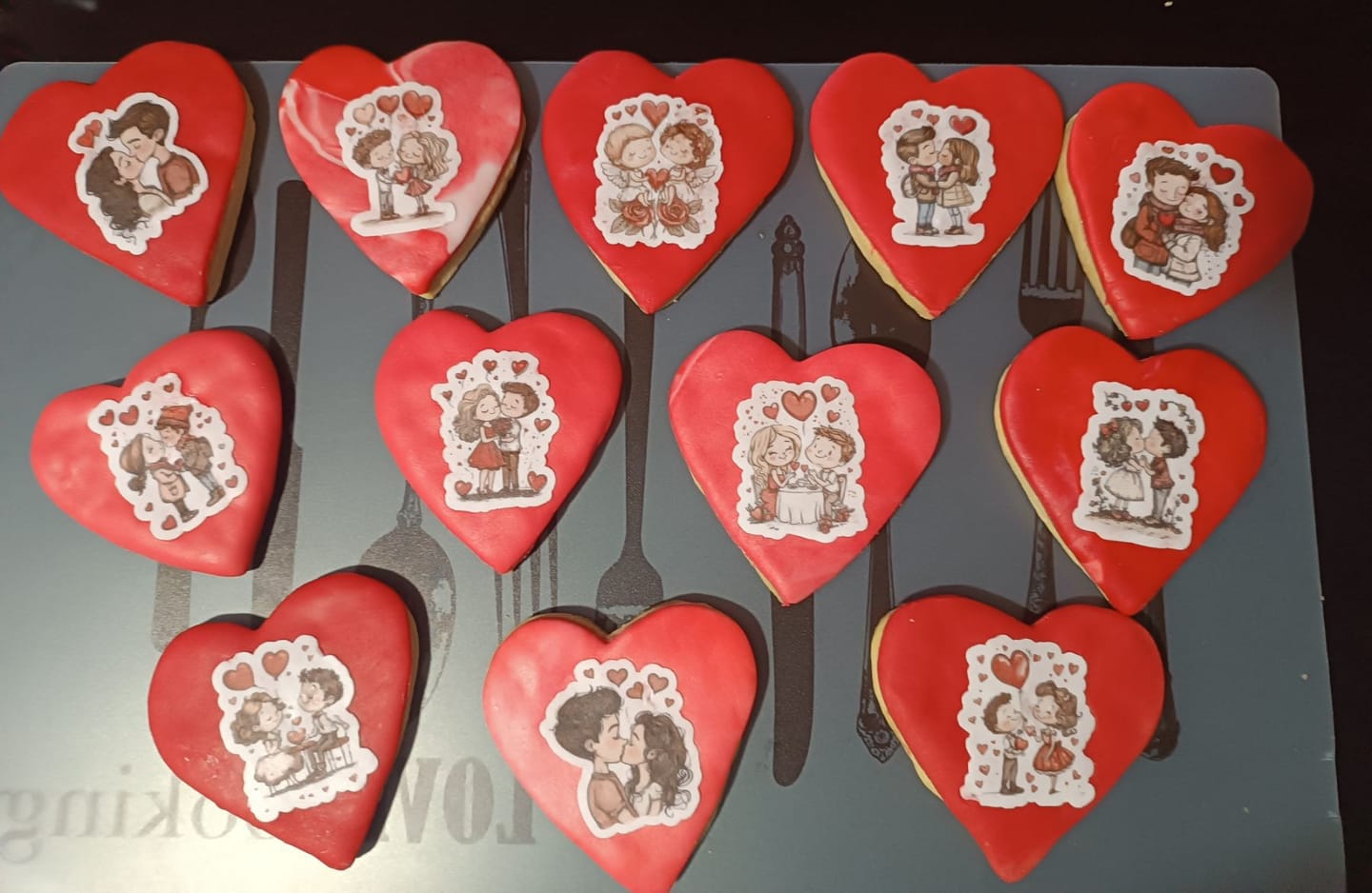 Customer photo review of Βρώσιμα σχέδια σετ Love is in the air 20 τεμ.