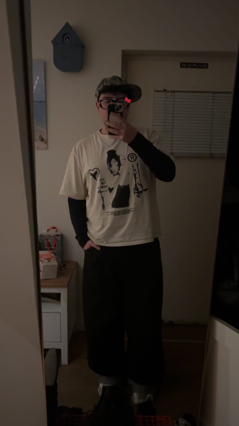 Customer photo review of Raw Baggy Denim Jeans Black