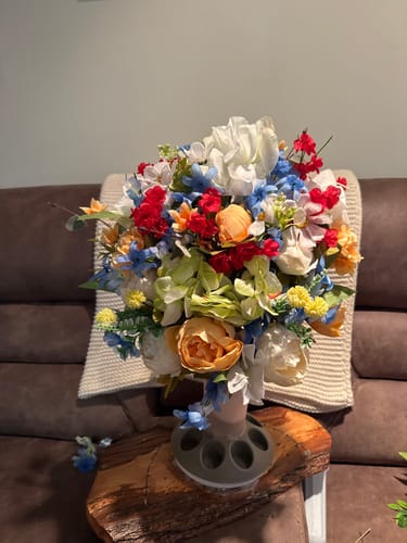 Customer photo review of Bulk 16-Color 18" Peony Bush Bouquet with Mixed Silk Flowers Ideal for Events & Decor Wholesale