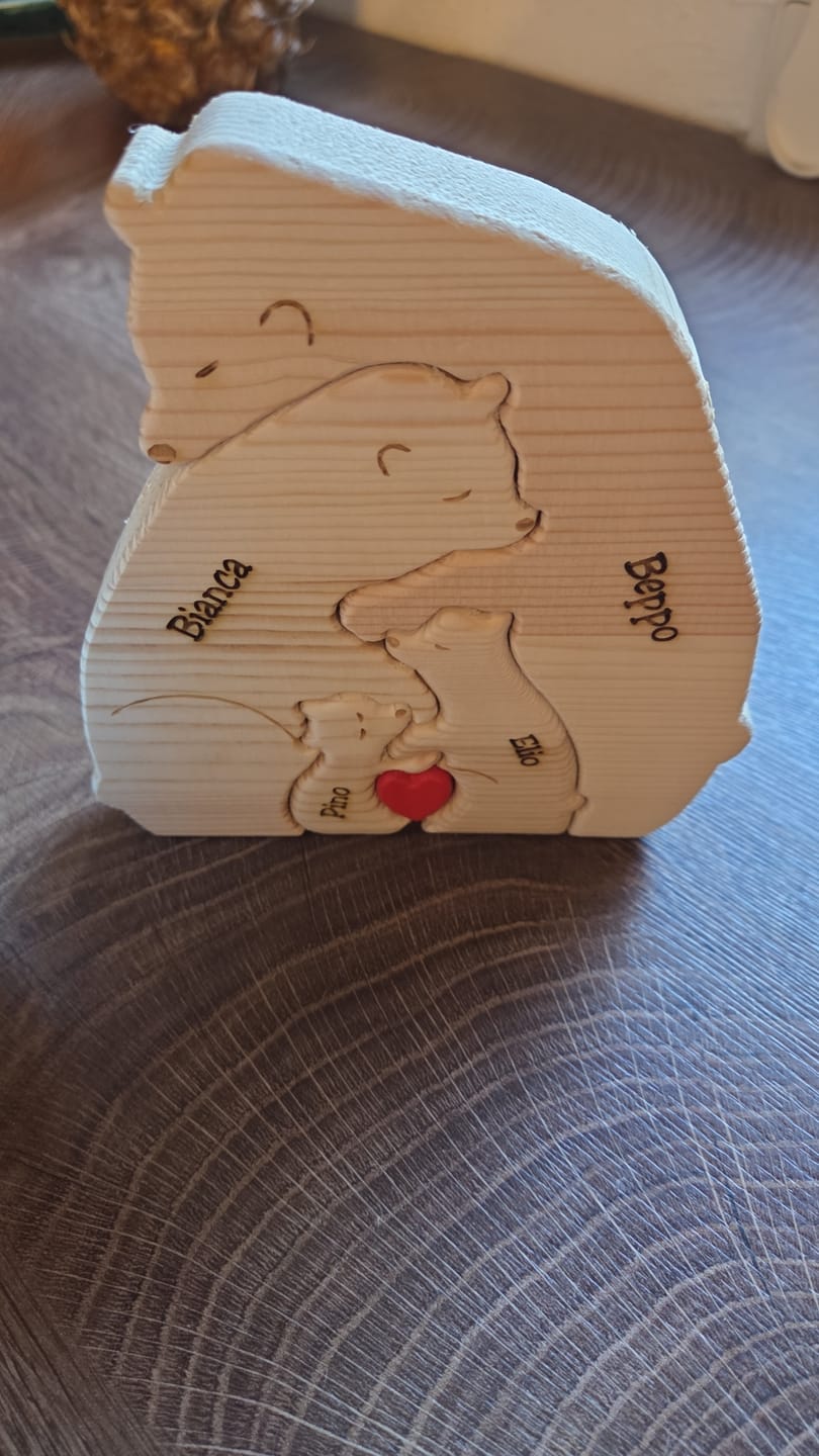 Customer photo review of Bärenfamilie - Süße Personalisierte Holzbären zum Aufstellen für die Familie