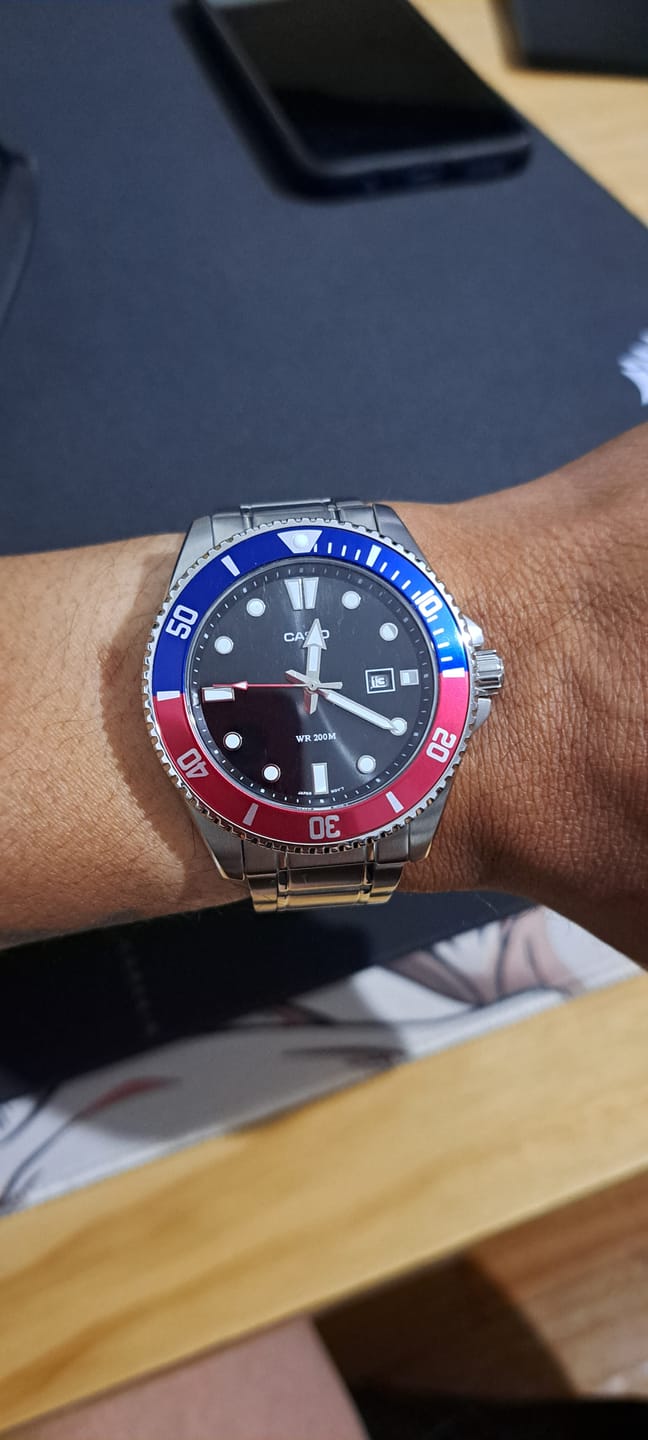Customer photo review of Reloj Casio Submariner Marlin Duro MDV-107D-1A3V Pepsi Buceo