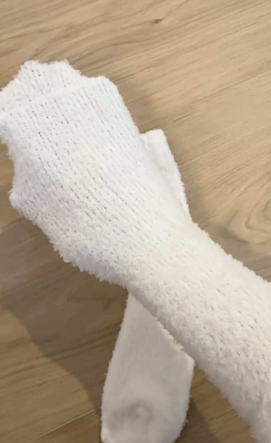 Customer photo review of Cloud Slides - Cozy Fluffy Socks