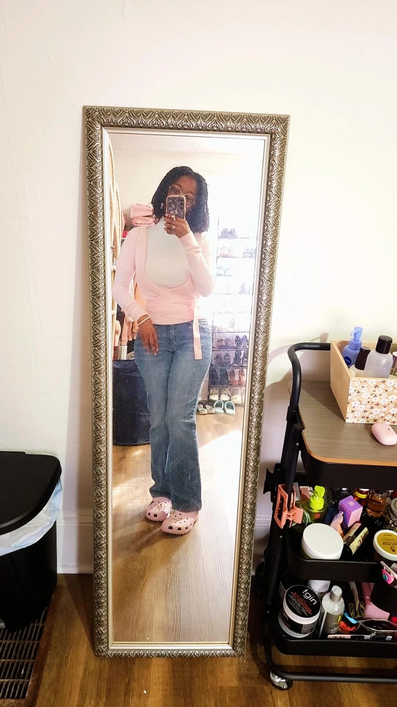 Customer photo review of Ballet Knit Wrap Cardigan