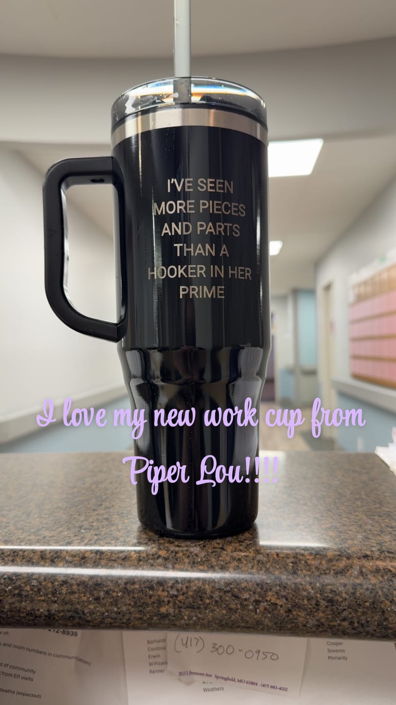 Customer photo review of Personalized Travel Lite 40oz Tumbler