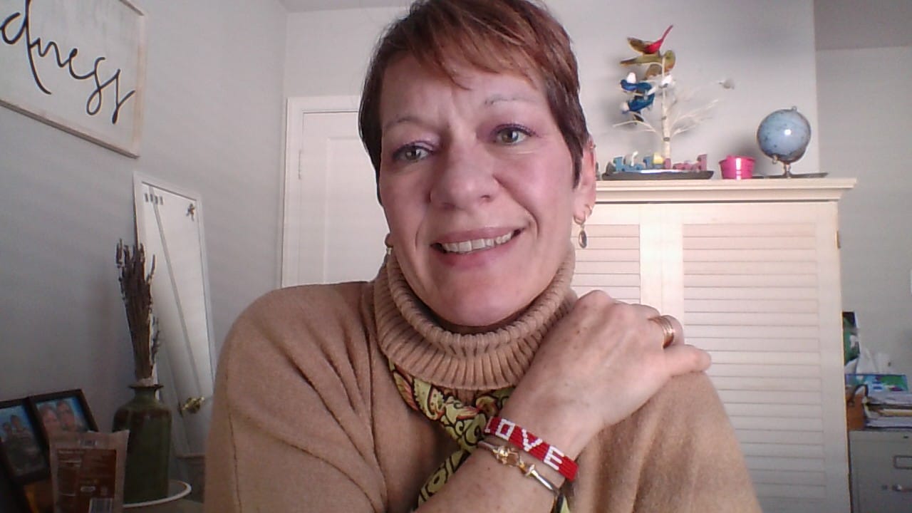 Customer photo review of LOVE Bracelet - Red/White