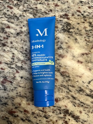 Customer photo review of 10% Nano-Hydroxyapatite Toothpaste