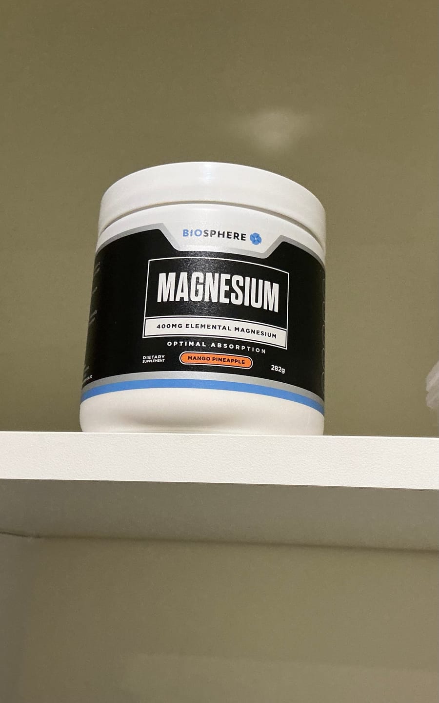 Customer photo review of Biosphere Magnesium 400mg Powder Mango & Pineapple 282g