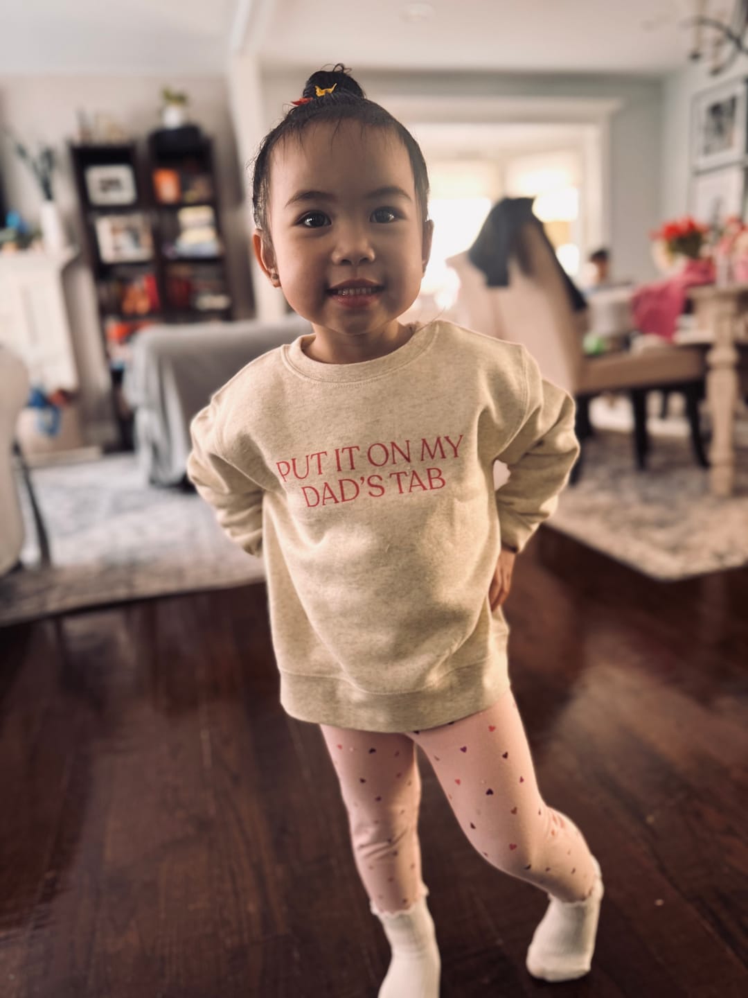 Customer photo review of Put It On My Dad's Tab (Kids)