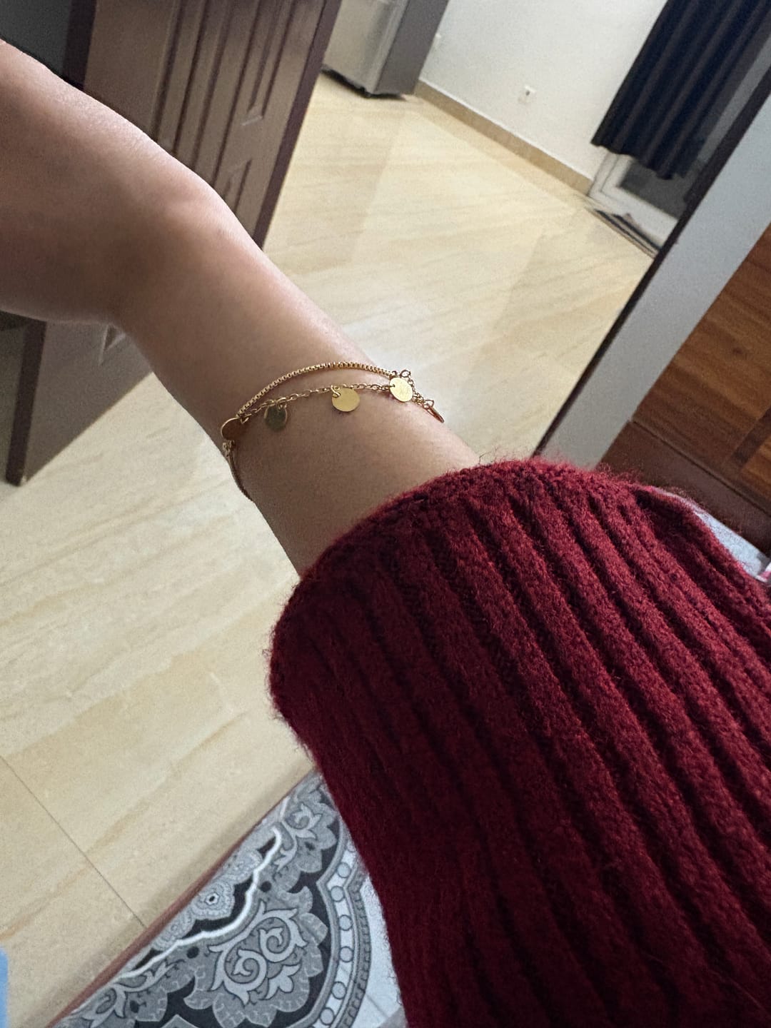 Customer photo review of Tiny Plates Bracelet