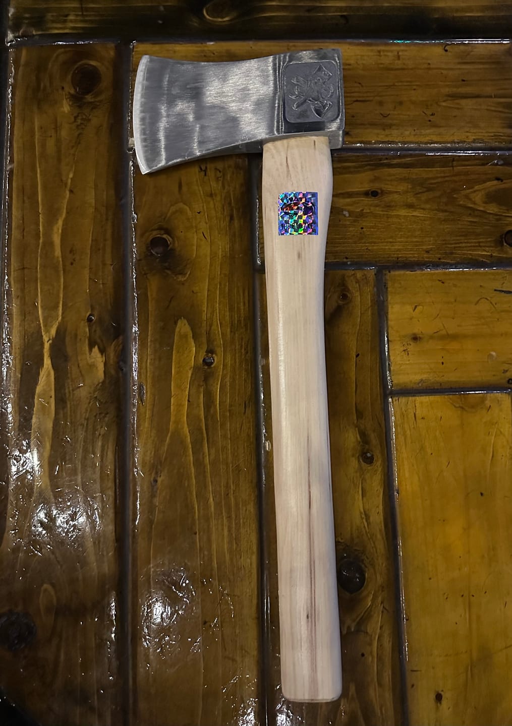 Customer photo review of The Bad Axe™ Throwing Axe (2nd Generation)