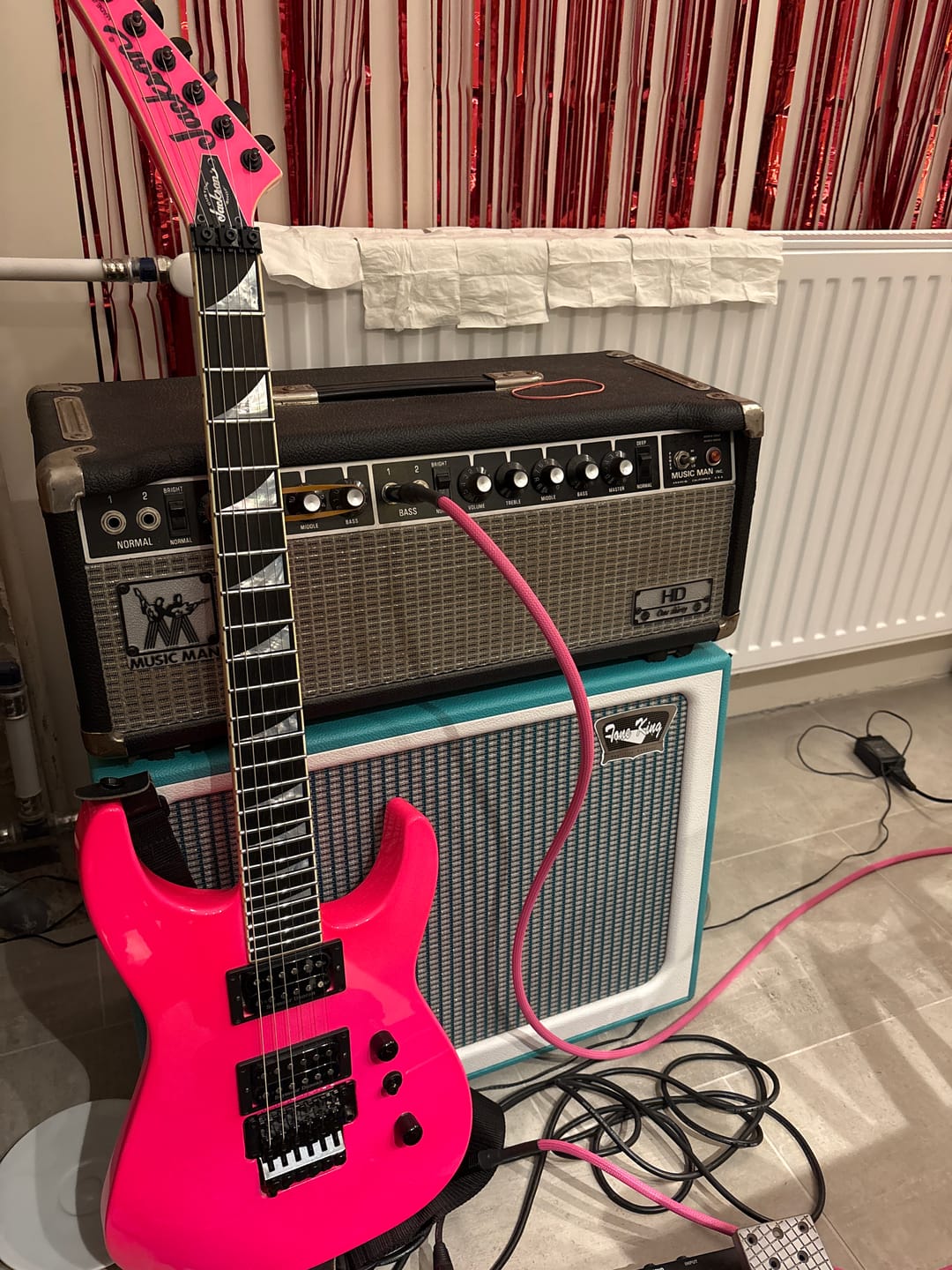 Customer photo review of The Pat Sheridan (Fit For An Autopsy) Elite Instrument Cable - Pink