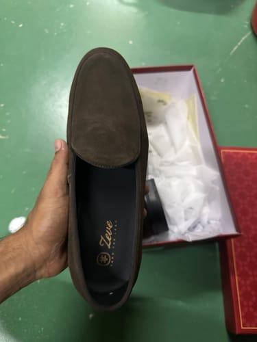 Customer photo review of Belgian Loafer - Brown Suede Leather