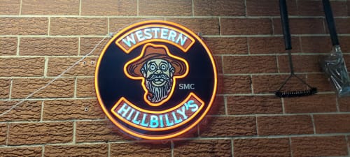 Customer photo review of WESTERN HILLBILLY'S| LED Neon Sign