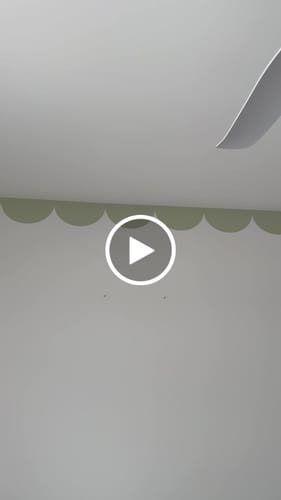 Customer video review of Scallop Trim in Sage Green Peel & Stick Decal