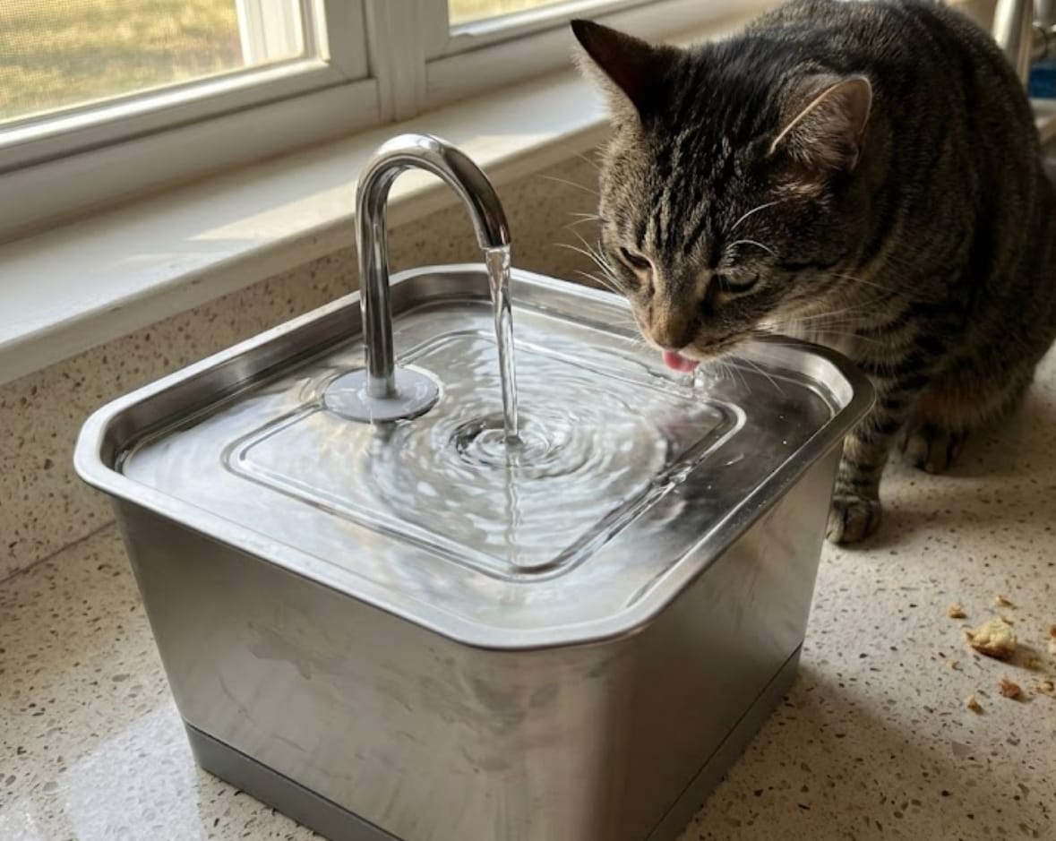 Customer photo review of Petbuds Smart Cat Drinking Fountain