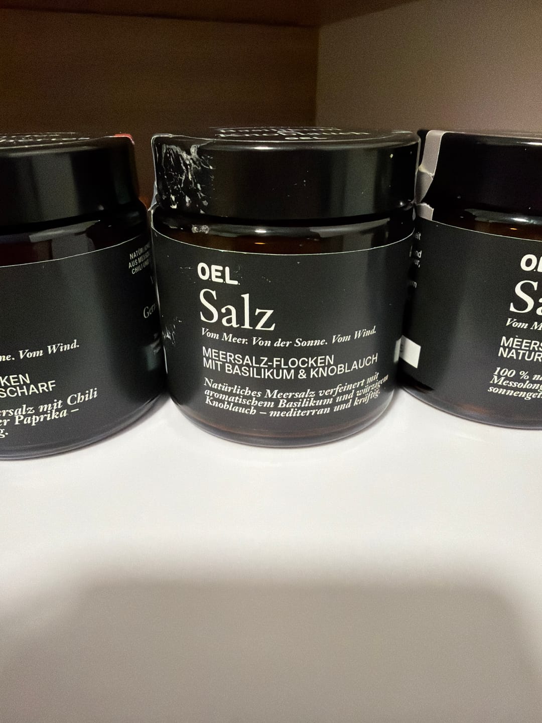 Customer photo review of Salz-Meersalz-Flocken aus Messolonghi Basilikum & Knoblauch - 60 g