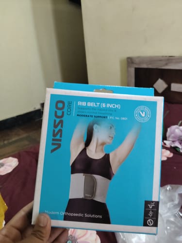Customer photo review of Rib Belt | Provides Moderate Support to the Injured Ribs & Allows Normal Respiration (Grey)