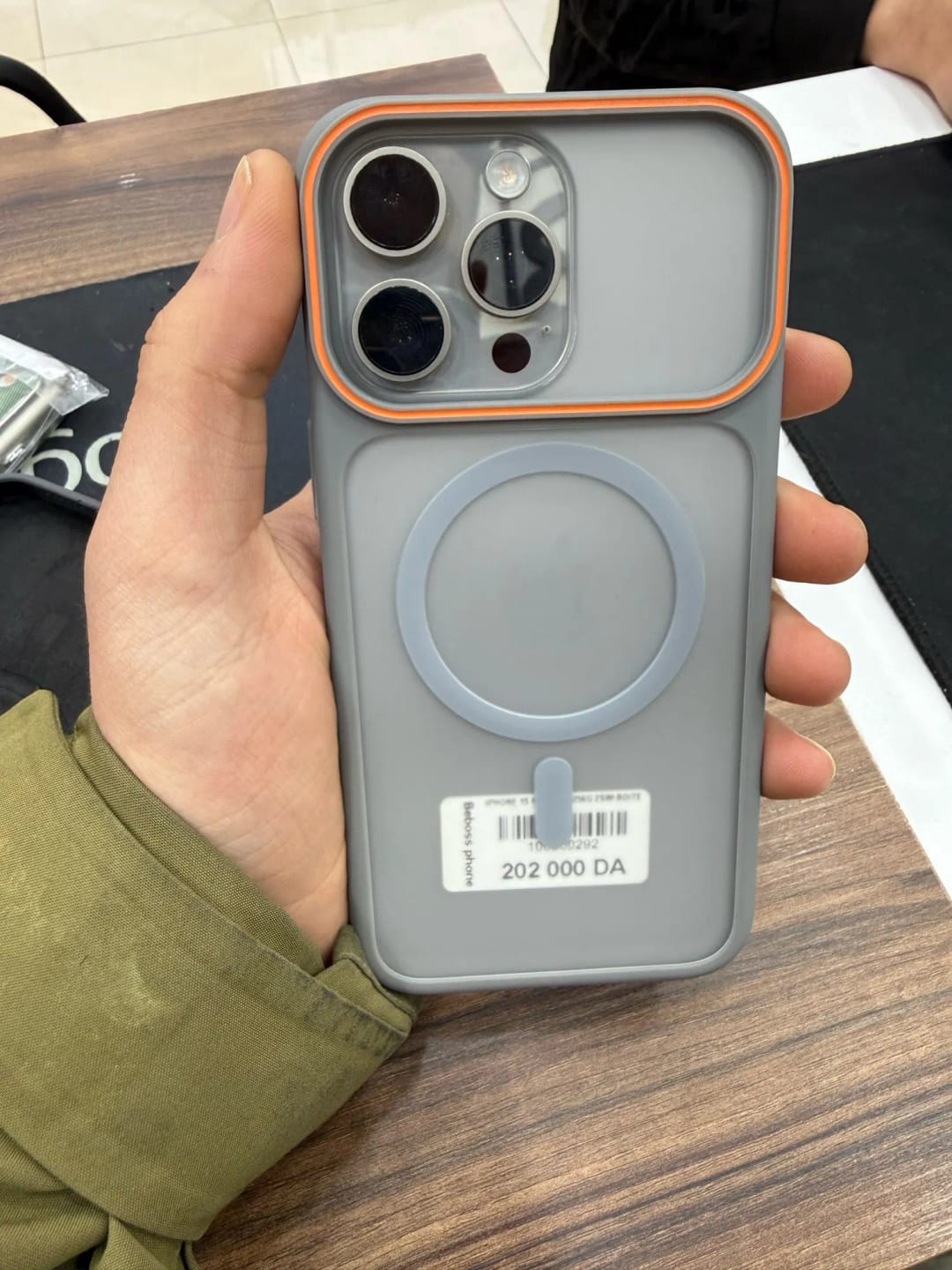 Customer photo review of LuxuryKase Frosted Clear Mag-Safe Case | Translucent Matte Back | Soft TPU Bumper + Hard PC Back | Raised Camera Protection | Wireless Charging Compatible For iPhone & Samsung Series