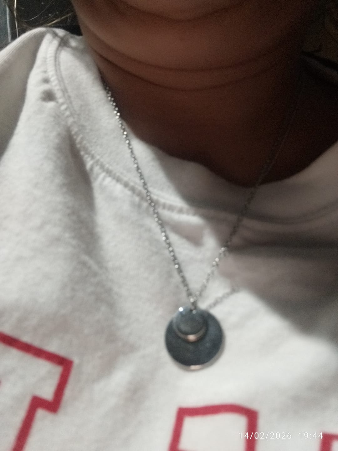 Customer photo review of Necklace: Double Pendant